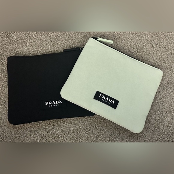 Prada Handbags - Prada DUO Mint Green and Black Pouch